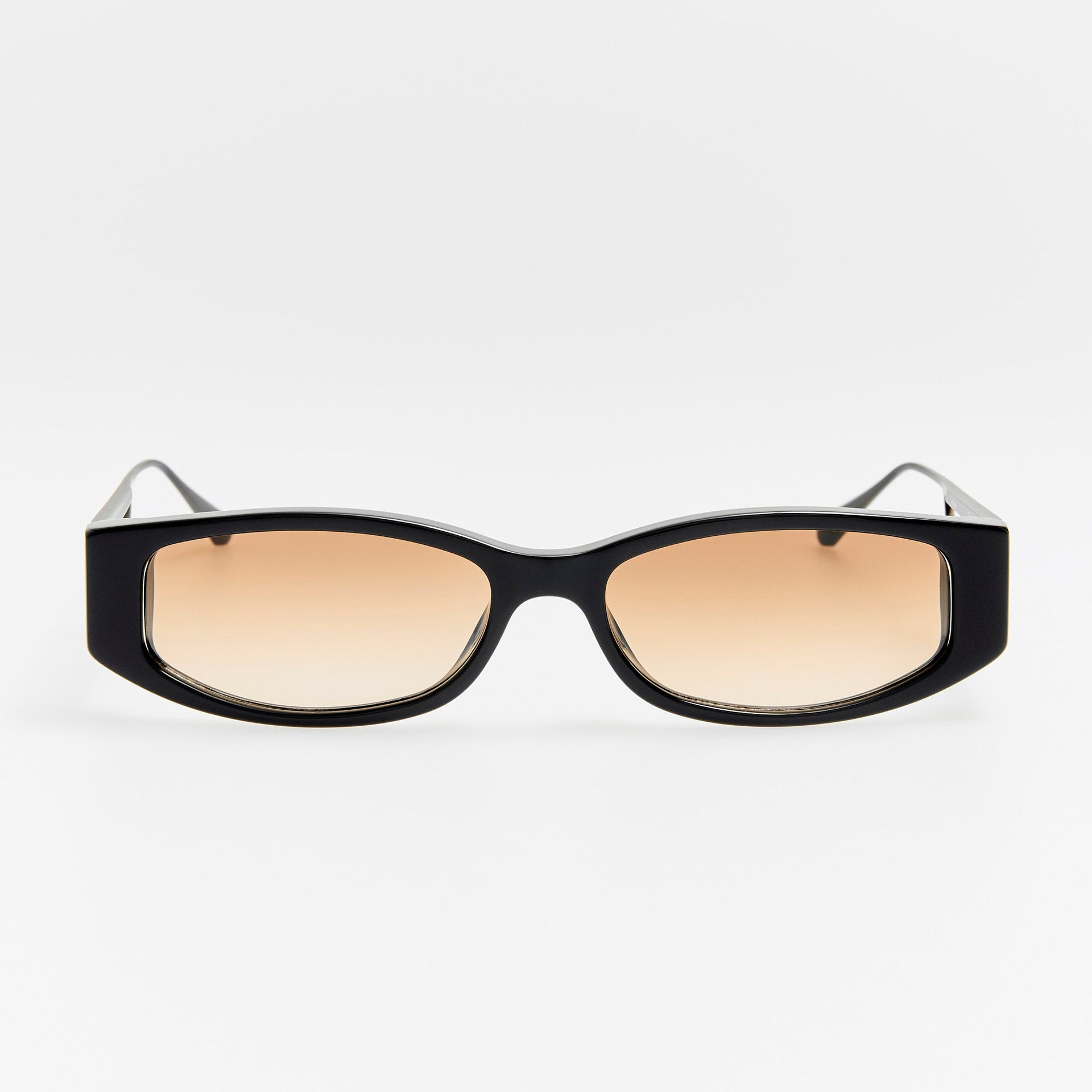 Susie Vista Temple Sunglasses in Black and Mocha Lens