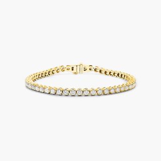 James Allen, 14K Yellow Gold Four Prong Diamond Tennis Bracelet