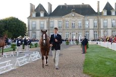 William Fox-Pitt and Chilli Morning at the final horse inspection, WEG 2014