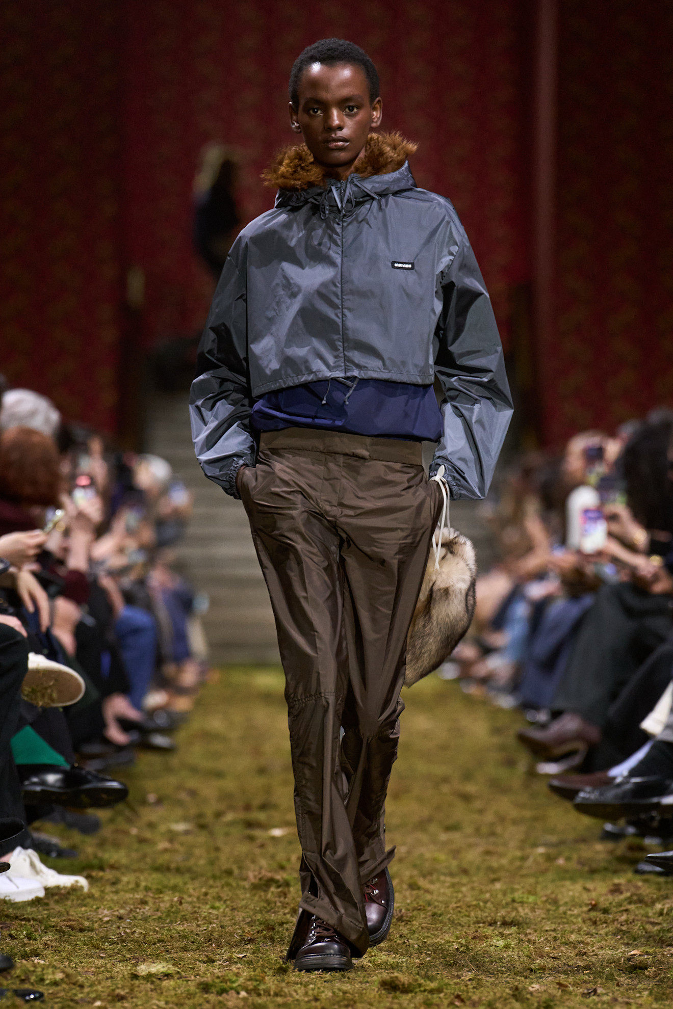 Model on the Miu Miu fall/winter 2026 runway.
