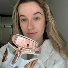 Junior beauty editor, Grace Lindsay, testing the Dr Dennis Gross LED Mask