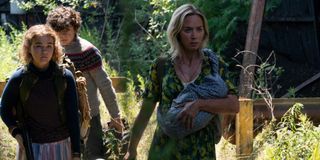 Millicent Simmonds, Noah Jupe and Emily Blunt in Quiet Place Part II