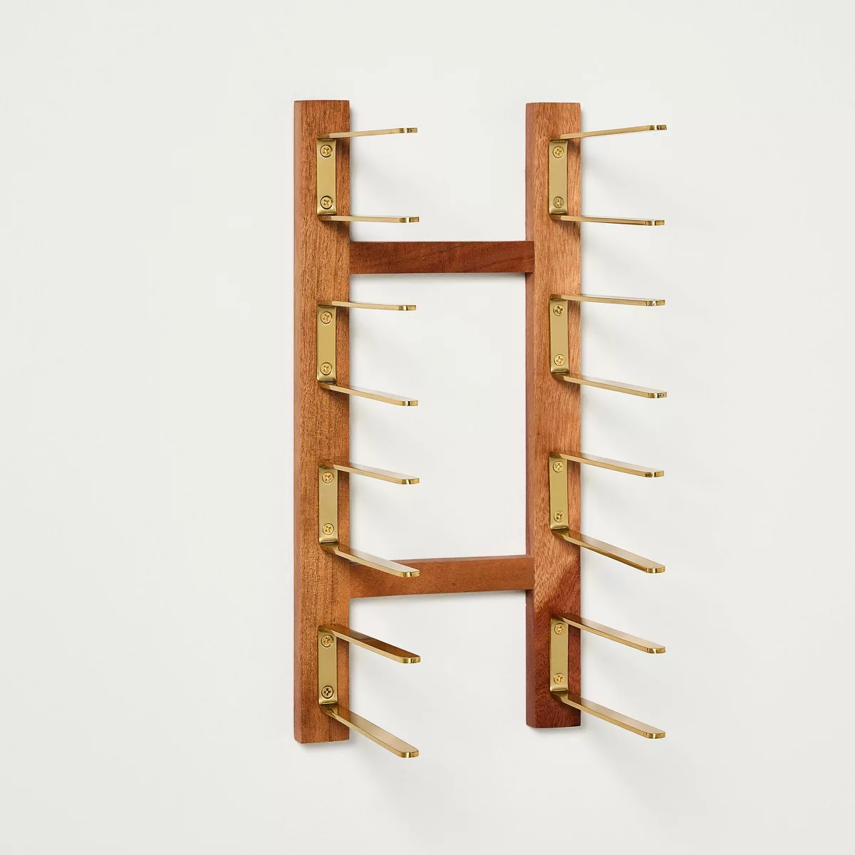 15u0026#34; Wall Mounted Wood Book Rack - Hearth U0026#38; Handu0026#8482; With Magnolia