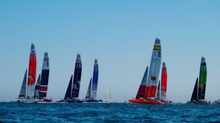 Boats competing in SailGP