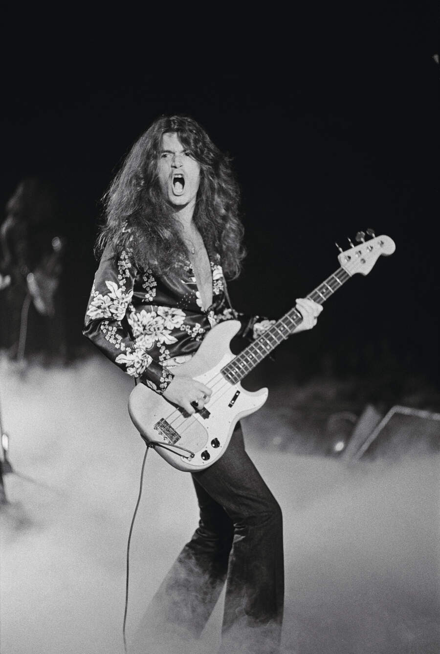 Glenn Hughes with Deep Purple during their North American tour, December 1974