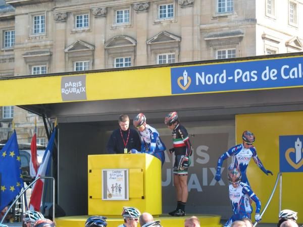 The riders sign on