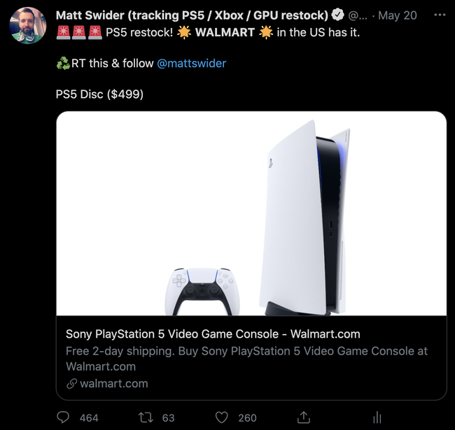 PS5 restock Walmart had the PS5 Disc in stock for 499 today when to