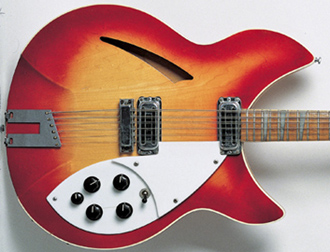George Harrison's 1964 Rickenbacker 360/12 ART POSTER A3 size 