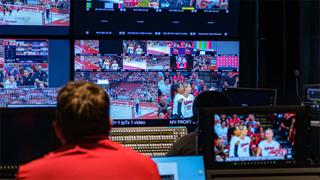 HuskerVision control room with Grass Valley tech