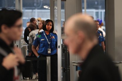 A TSA worker 