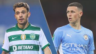 Pedro Goncalves of Sporting Lisbon and Phil Foden of Manchester City could both feature in the Sporting Lisbon vs Manchester City live stream