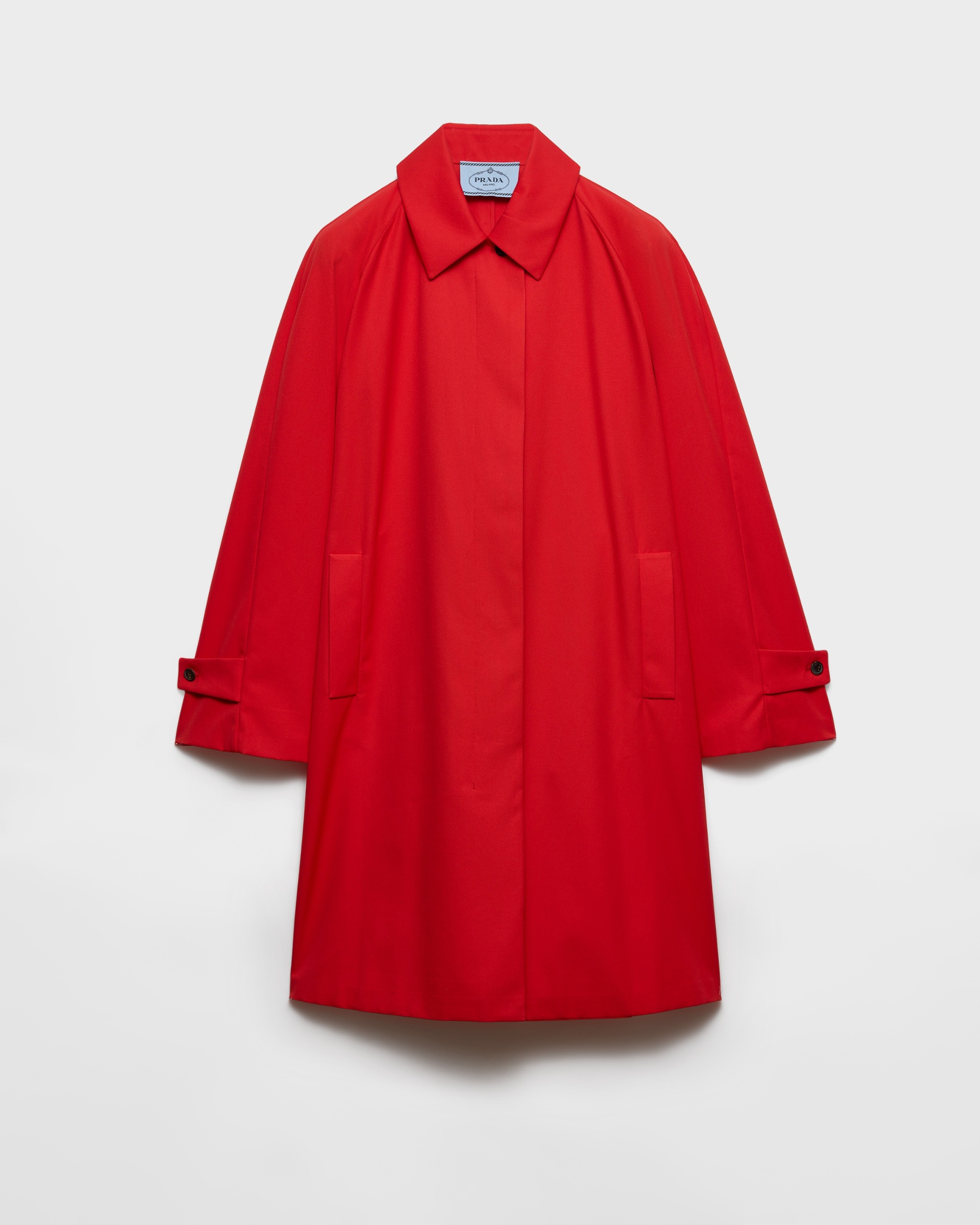 Prada, Single-Breasted Gabardine Coat