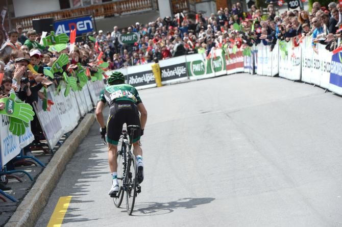 David Veilleux (Team Europcar) heads to the line