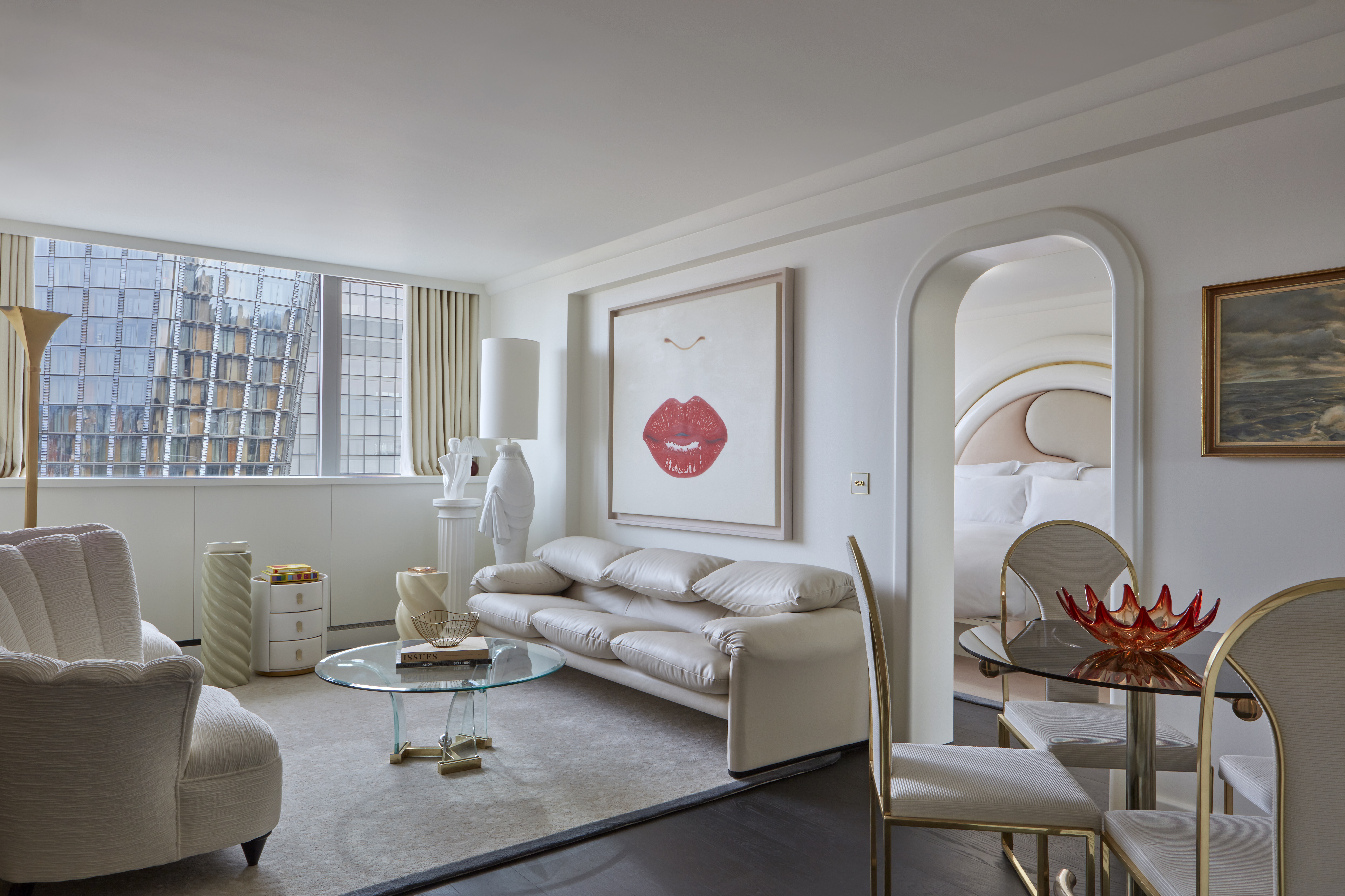 White-tone hotel room