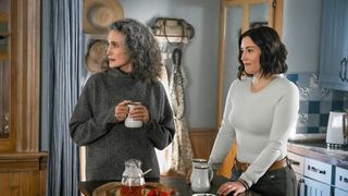 (L, R) Andie MacDowell as Del and Chyler Leigh as Kat in The Way Home