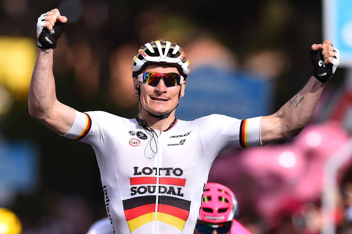 Andre Greipel (Lotto Soudal) wins stage 6 of the GIro d'Italia