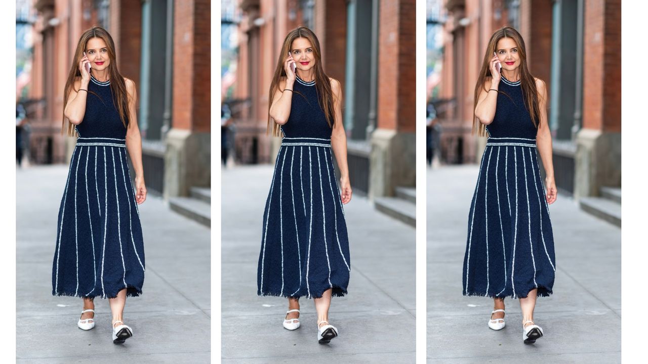 NEW YORK, NEW YORK - JUNE 11: Katie Holmes is seen in SoHo on June 11, 2024 in New York City. (Photo by Gotham/GC Images)