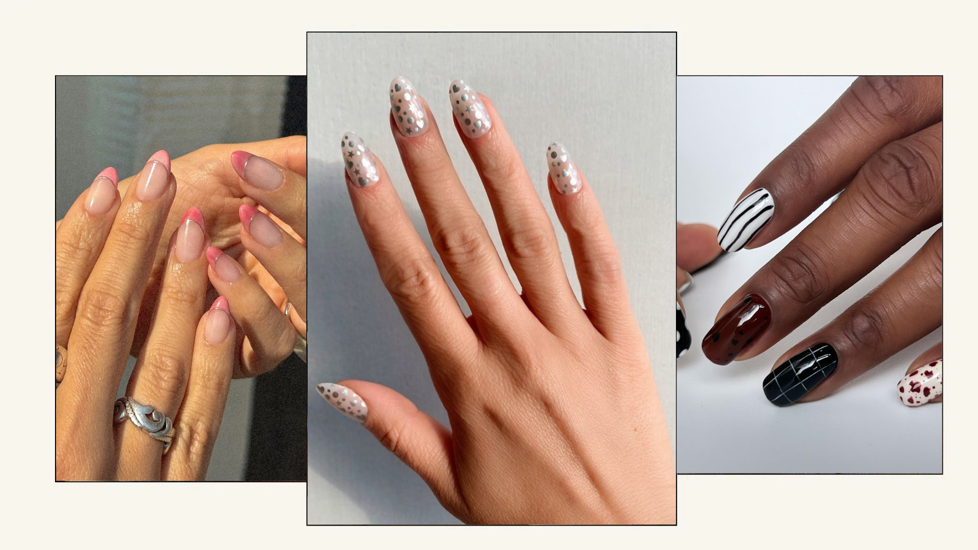 Acrylic nail inspo from @nailartbyqueenie, @hollyfalconenails, and @paragonnails