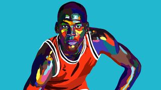 NFT art and the future of NFTs, illustrated by a painting of a basketball player