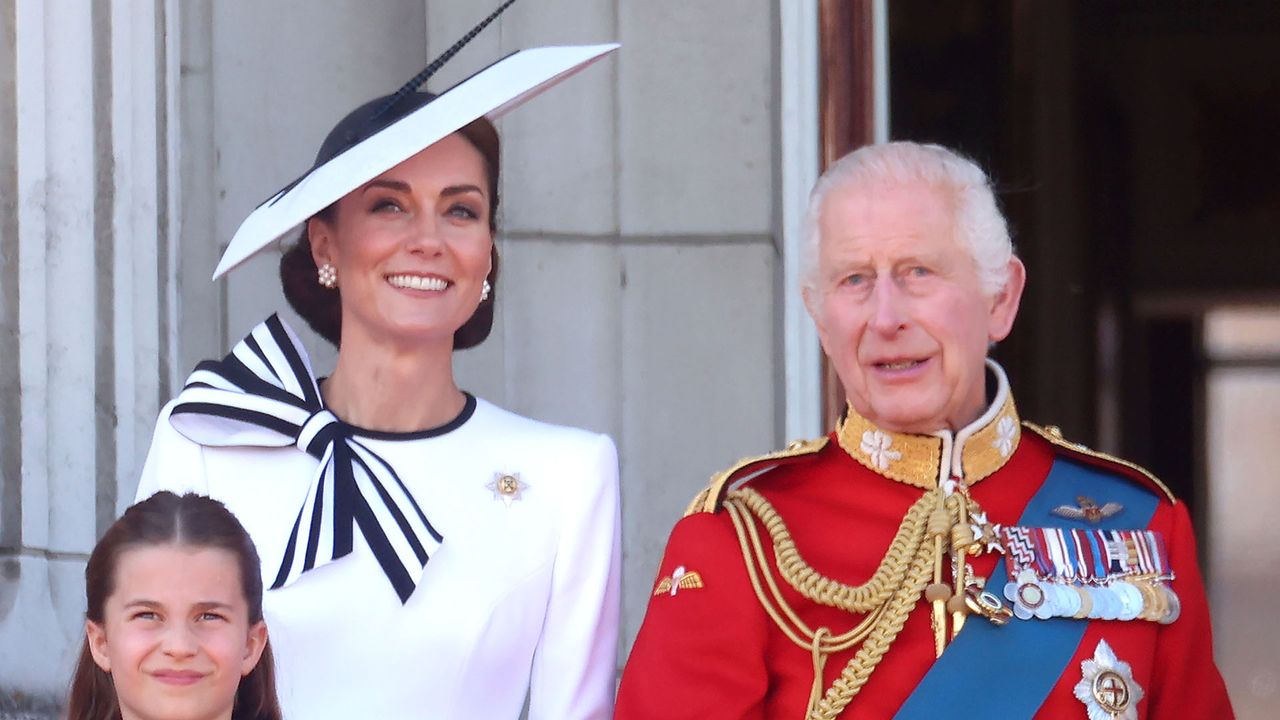 Kate Middleton and King Charles III at Trooping the Colour 2024.