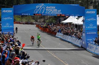Tom Skujins (Cannondale) beats Adam de Vos (Rally Cycling) to stage 5 victory at the Tour of California