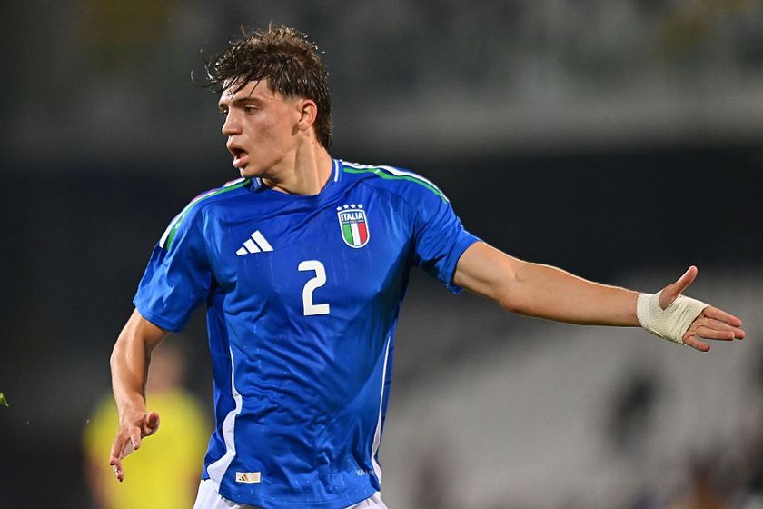 Marco Palestra of Italy U21 during the UEFA Under21 EURO Qualifier betweenItaly U21 v Sweden U21 and ad hoc Arena im Ernst-Abbe-Sportfeld on October 10, 2025 in Cesena, Italy.