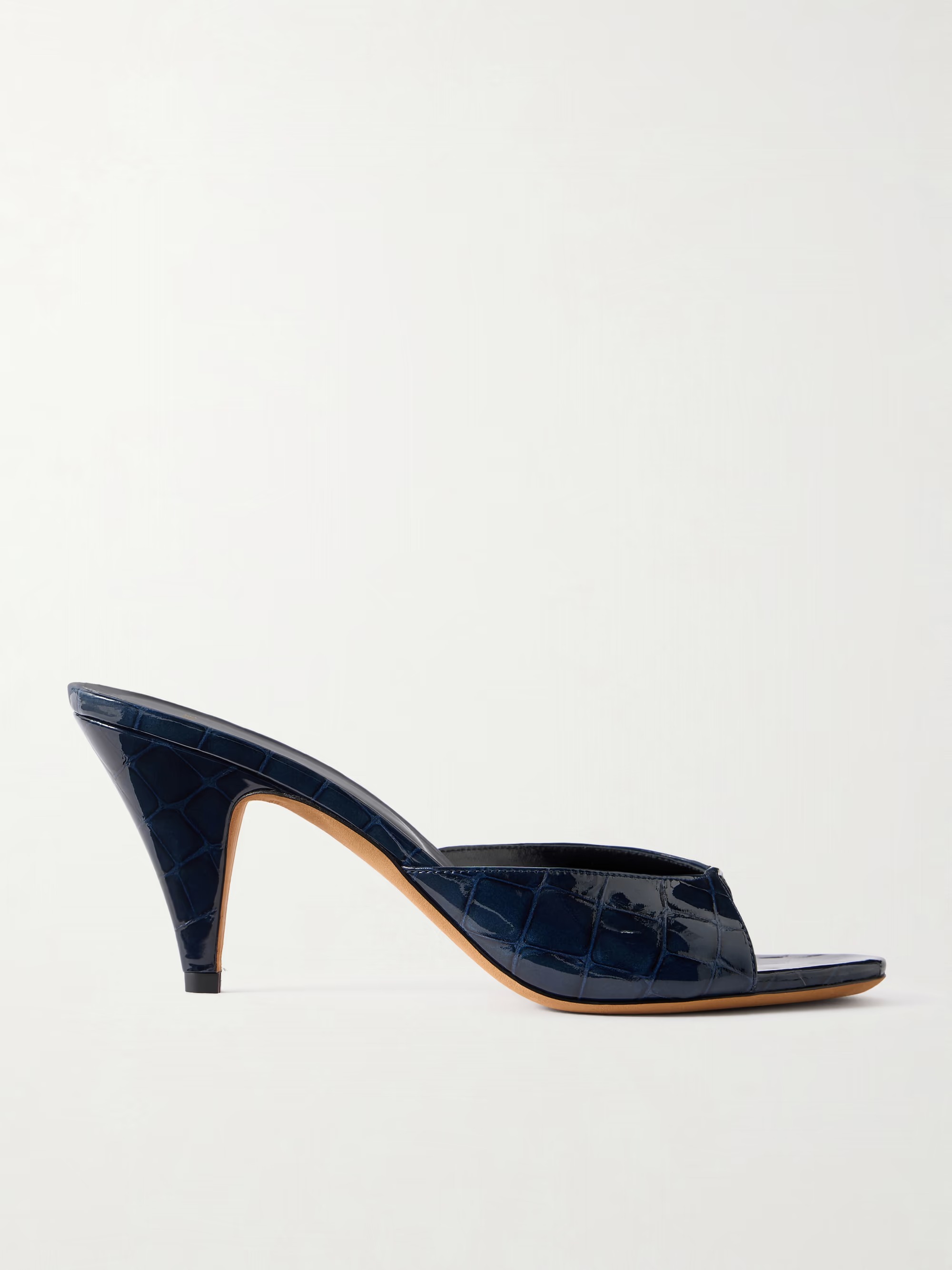 Jude, Haze Croc-Effect Leather Mules