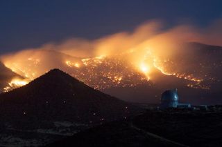 With wildfires bearing down on the McDonald Observatory, the Texas Forest Service undertook controlled burns on April 17, 2011 to get rid of fuel on the mountains in West Texas.