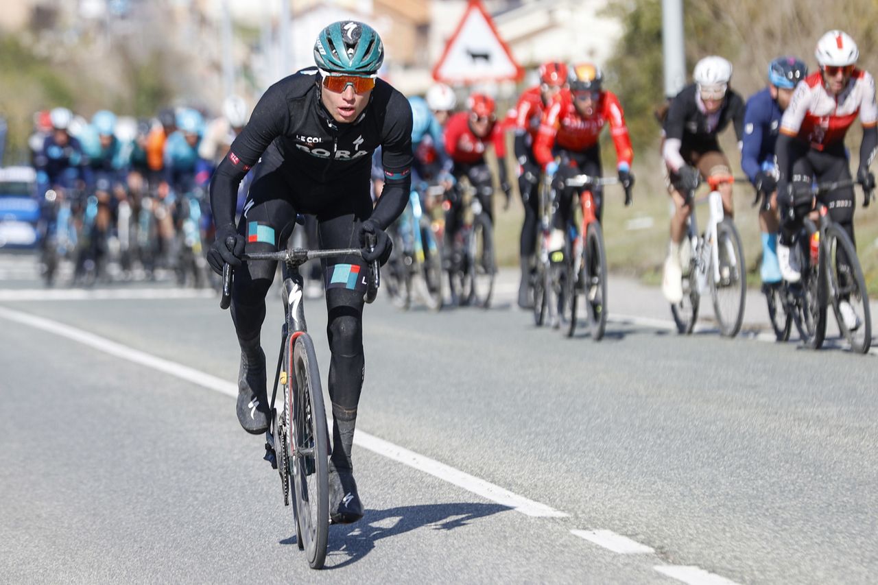 GP Miguel Indurain 2022 - 31st Edition - Estella Lizarra - Estella Lizarra 203,2 km - 02/04/2022 - Aleksandr Vlasov (RUS - Bora - Hansgrohe) - photo Luis Angel Gomez/SprintCyclingAgency&Acirc;&copy;2022