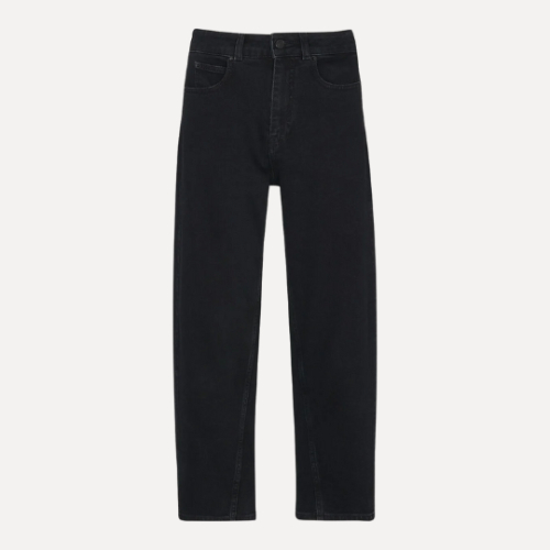 Black Stretch Barrel Leg Jean