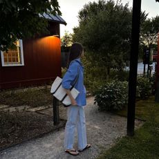 Anna Porte wearing elevated basics. 