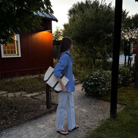 Anna Porte wearing elevated basics. 