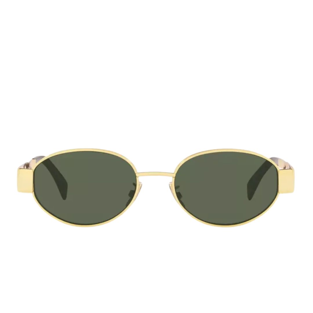 Celine, Oval-Frame Metal Sunglasses