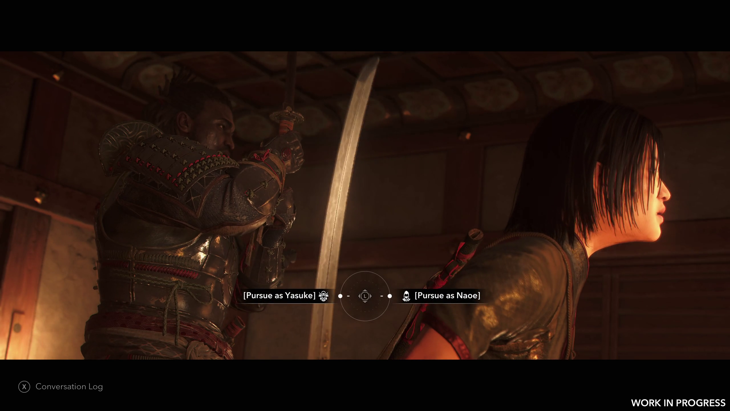 Choosing whether to play as Yasuke or Naoe to pursue an enemy in Assassin's Creed Shadows