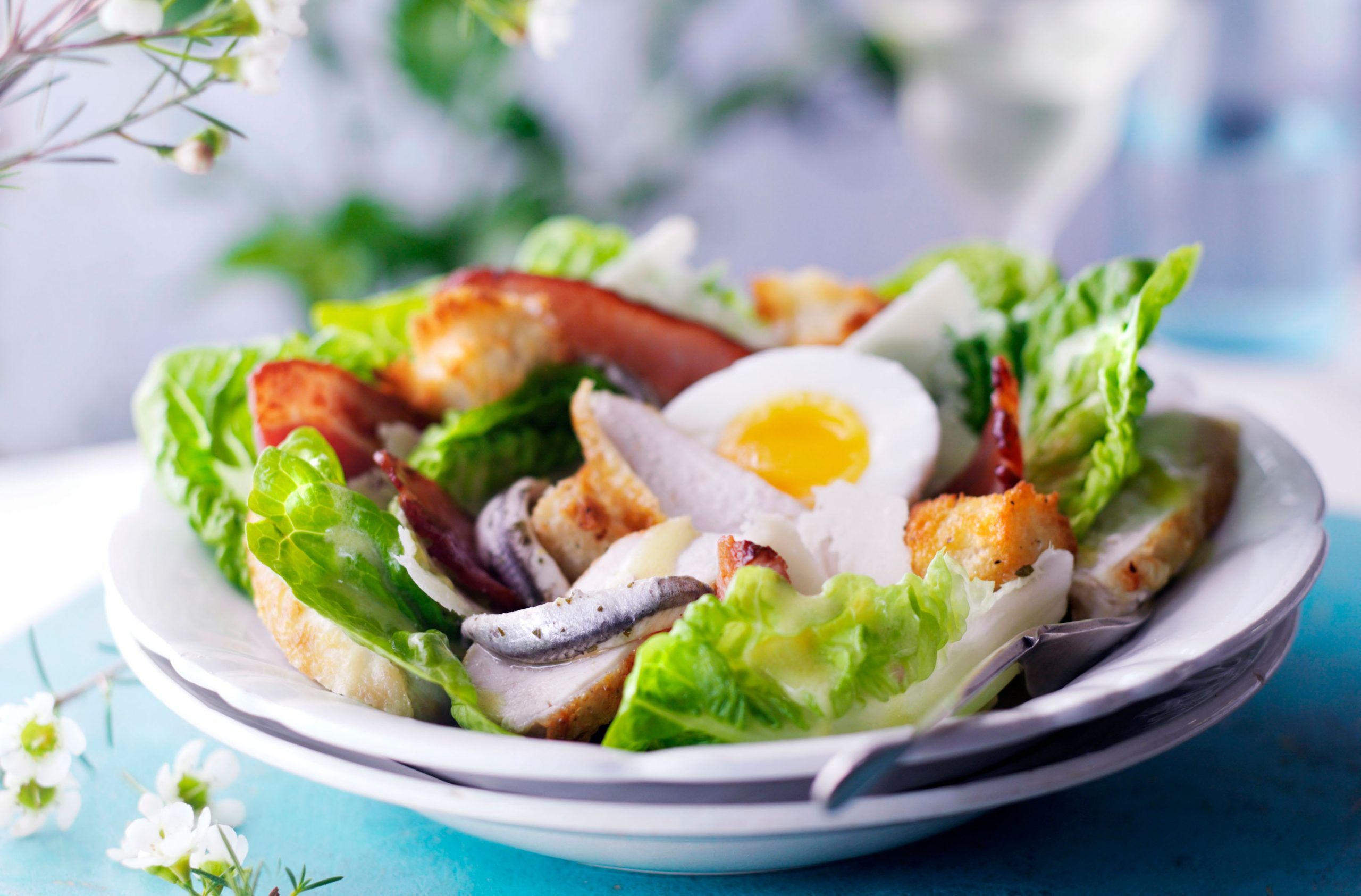 Big and tasty chicken Caesar salad recipe