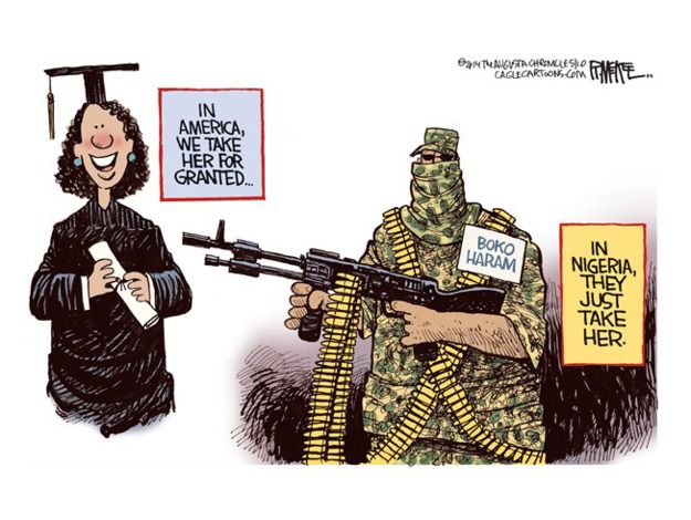 Political cartoon Boko Haram