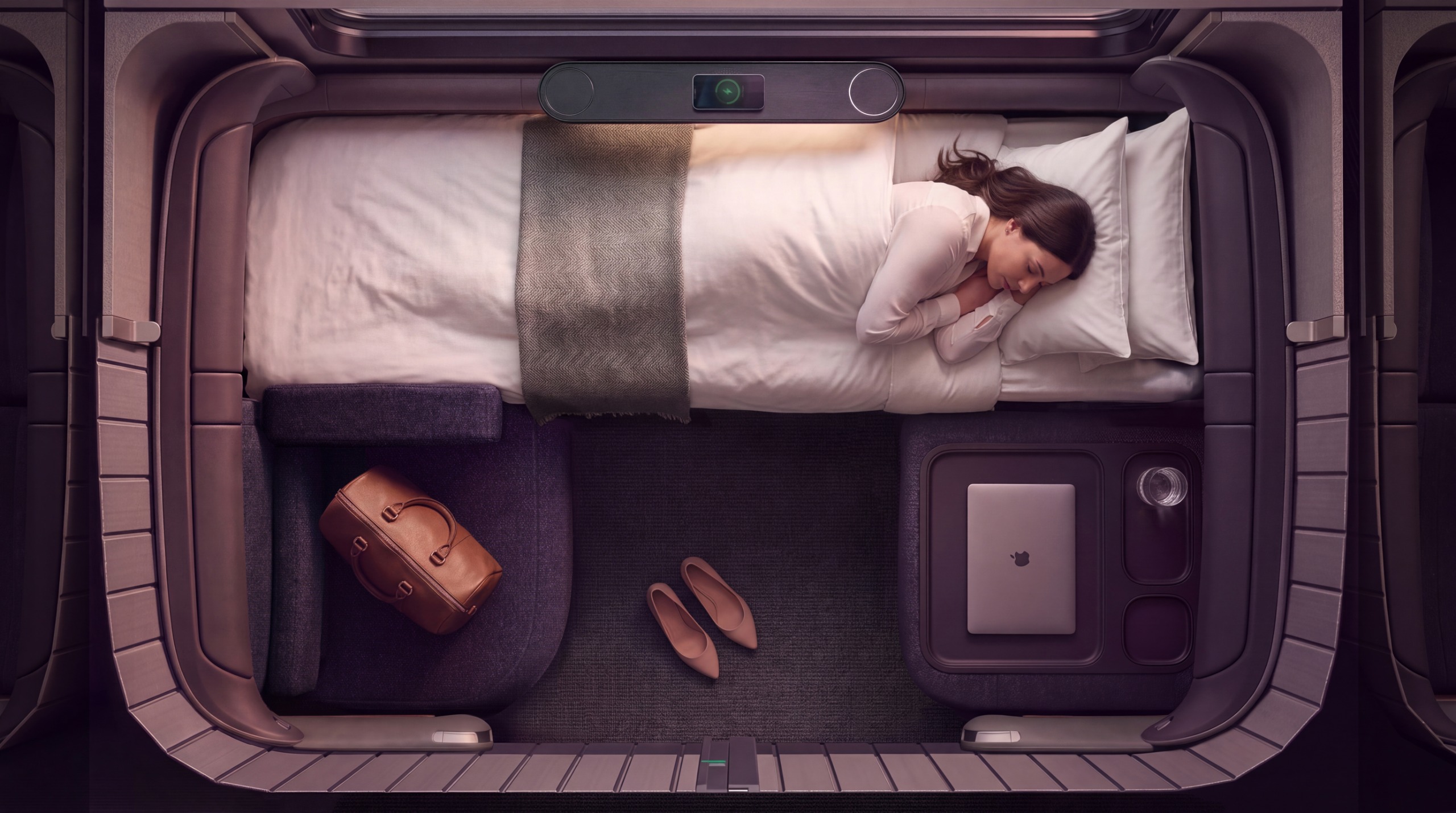 PriestmanGoode's DAY/DREAM concept: First Class bed in use