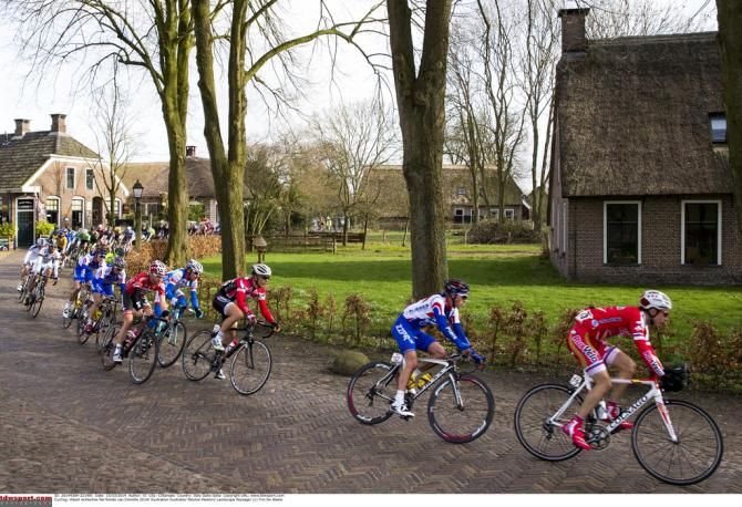 Riders out on the course during the Albert Achterhes Pet Ronde van Drenthe