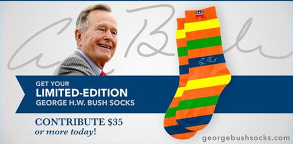 RNC raises $1 million from George H.W. Bush&amp;#039;s striped socks