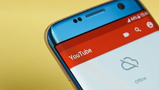 YouTube on a smartphone