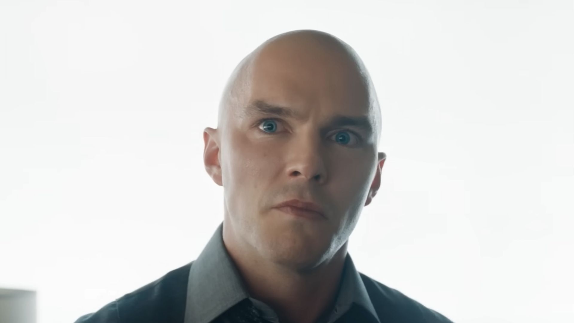 Lex Luthor with tears in his eyes at the end of Superman.