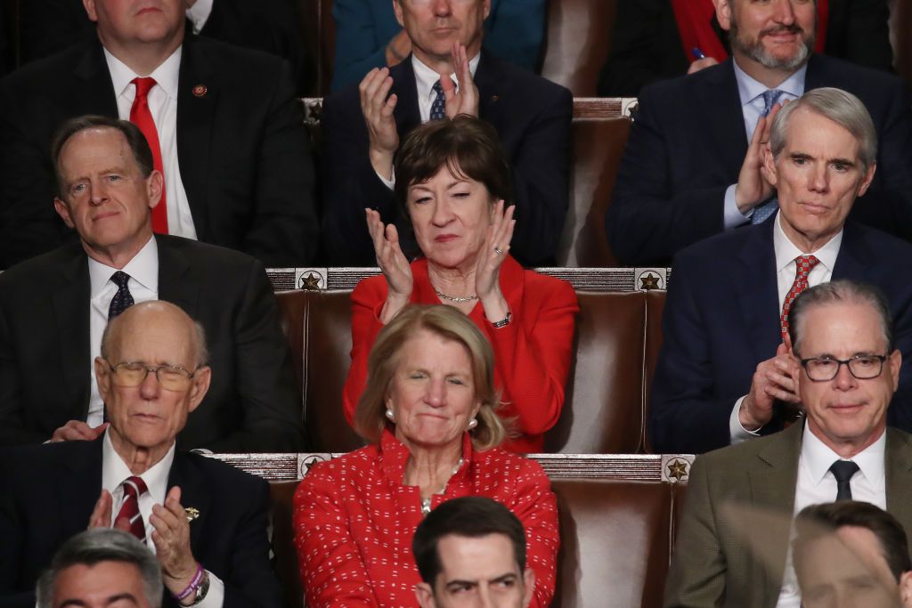 Susan Collins claps