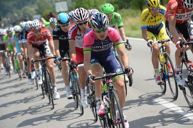 Damiano Cunego (Lampre-Merida) went into the breakaway