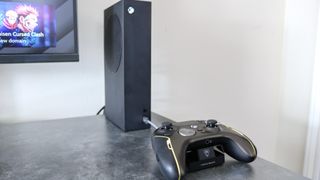 The Turtle Beach Stealth Ultra connected to the Xbox Series X