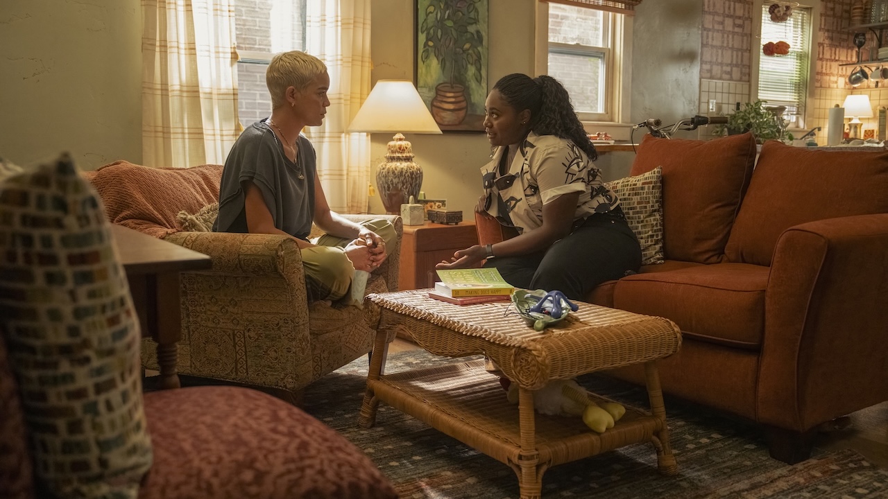 Adebayo speaking with her ex-wife Keeya in Peacemaker Season 2 finale