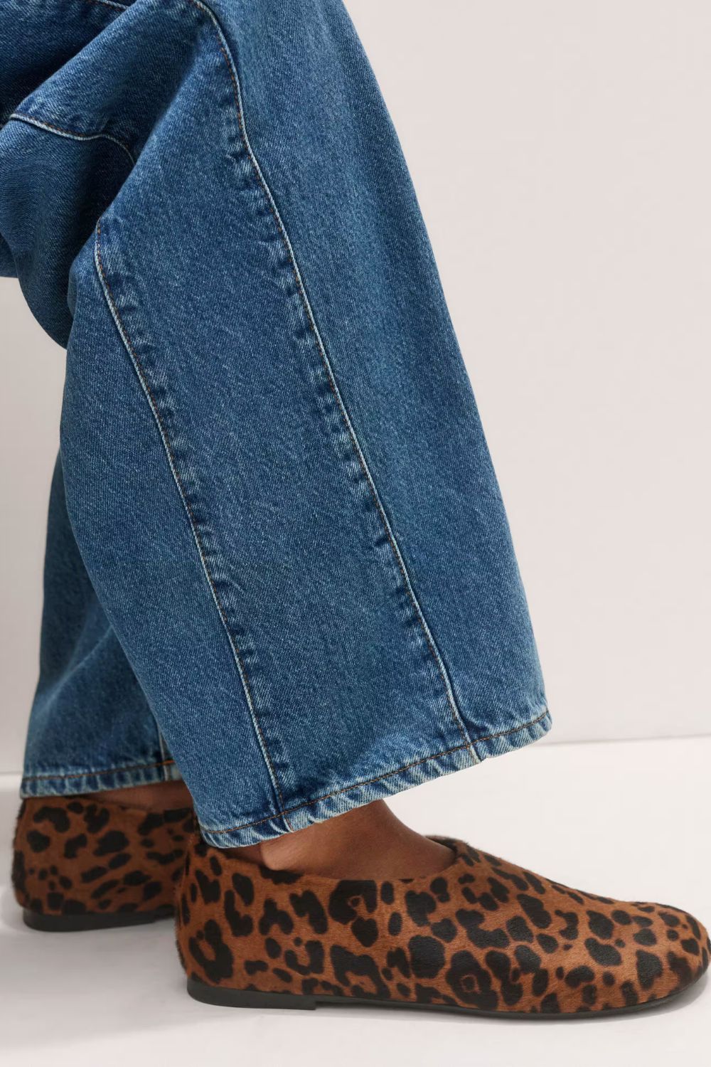Leopard Print Asymmetric Slipper