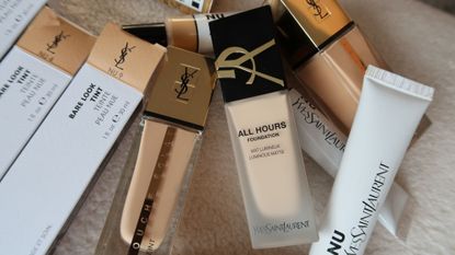 YSL foundations including All Hours, Touche Eclat and Nu