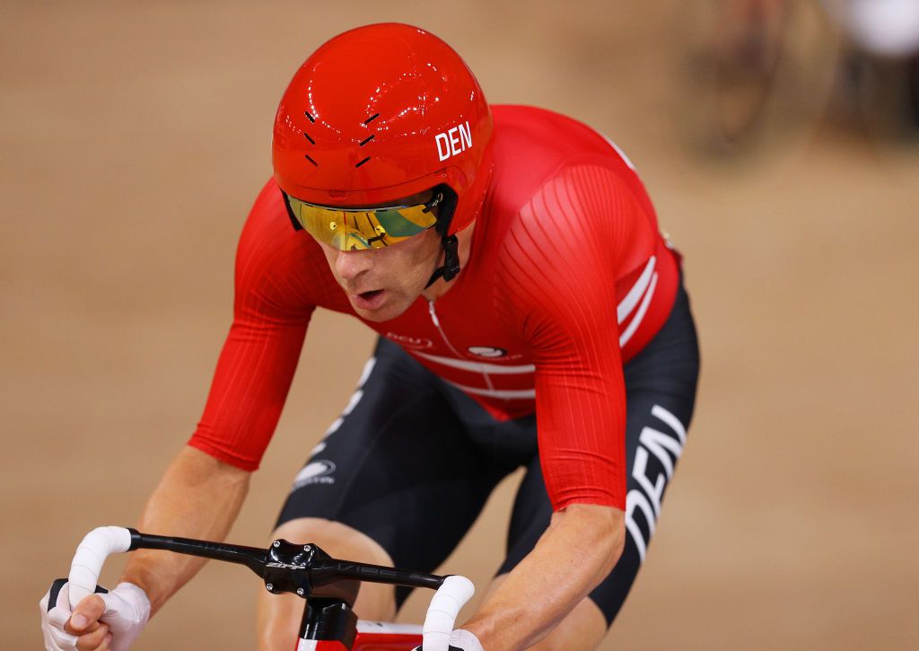 Michael Morkov in action during the men's Madison