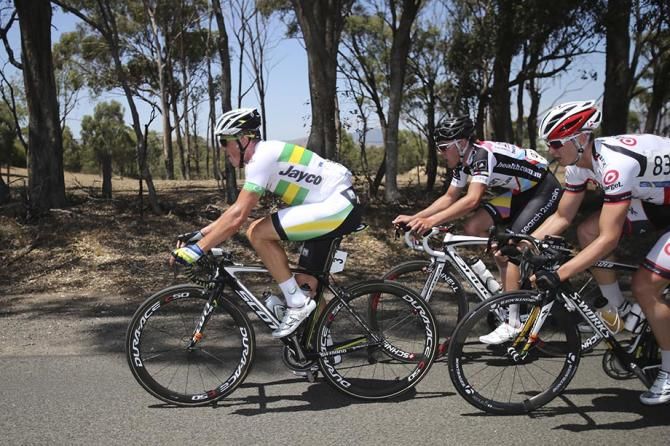 Simon Gerrans put in a few efforts to chase down riders.