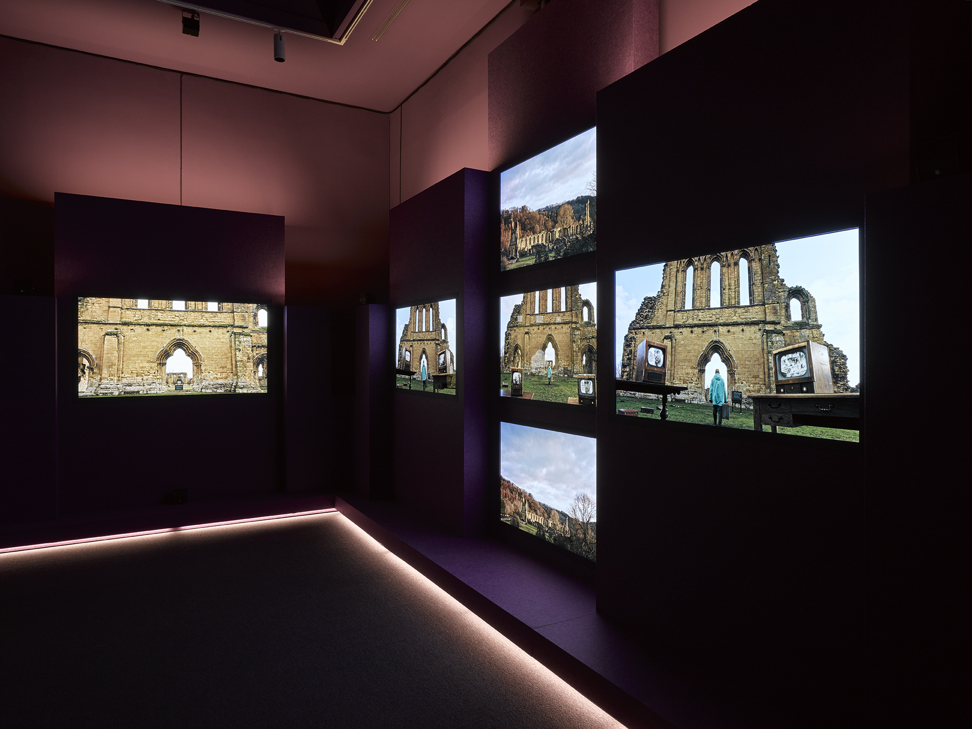 John Akomfrah; Listening All Night To The Rain, 2024, multi-channel HD video installation with surround sound commissioned by the British Council for the 60th International Art Exhibition, La Biennale diVenezia.